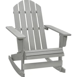 Mobilier De Jardin-vidaXL Chaise à bascule de jardin Bois Gris
