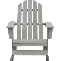 Mobilier De Jardin-vidaXL Chaise à bascule de jardin Bois Gris