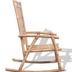 vidaXL Chaise à bascule en bambou