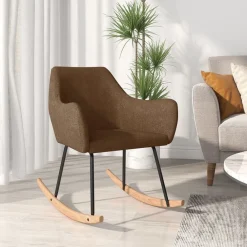 vidaXL Chaise à bascule Tissu