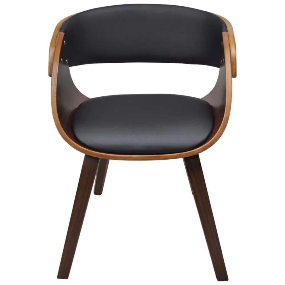 vidaXL Chaise à manger bois courbé et similicuir