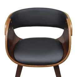 vidaXL Chaise à manger bois courbé et similicuir