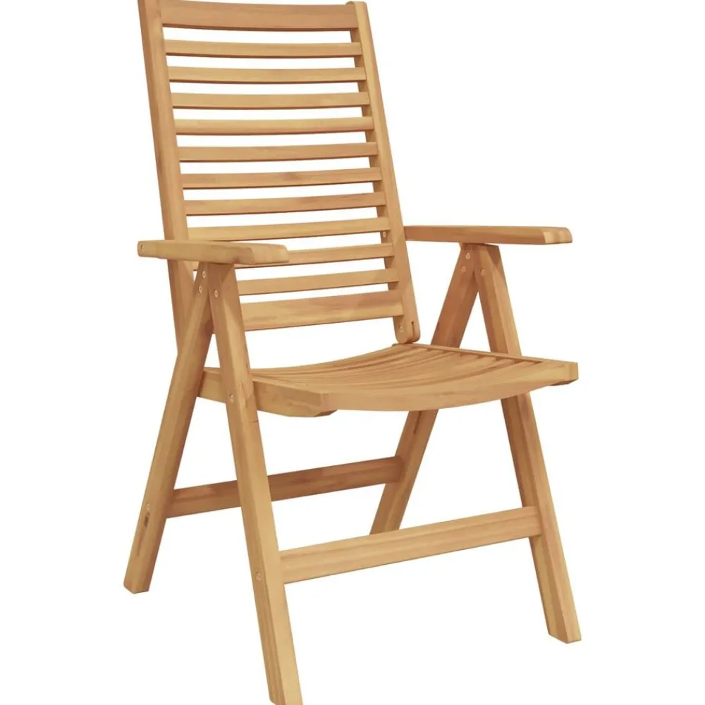 Mobilier De Jardin-vidaXL Chaise 4 pcs Marron 64,5 x 52 x 108 cm Bois de teck massif