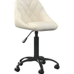 Meubles De Bureau-vidaXL Chaise de bureau Crème Velours Crème