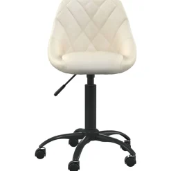 Meubles De Bureau-vidaXL Chaise de bureau Crème Velours Cr&egrave;me
