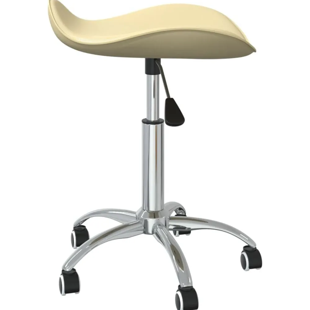 vidaXL Chaise de bureau Crème Similicuir