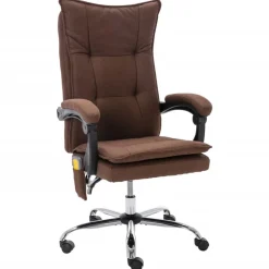 vidaXL Chaise de bureau de massage Tissu
