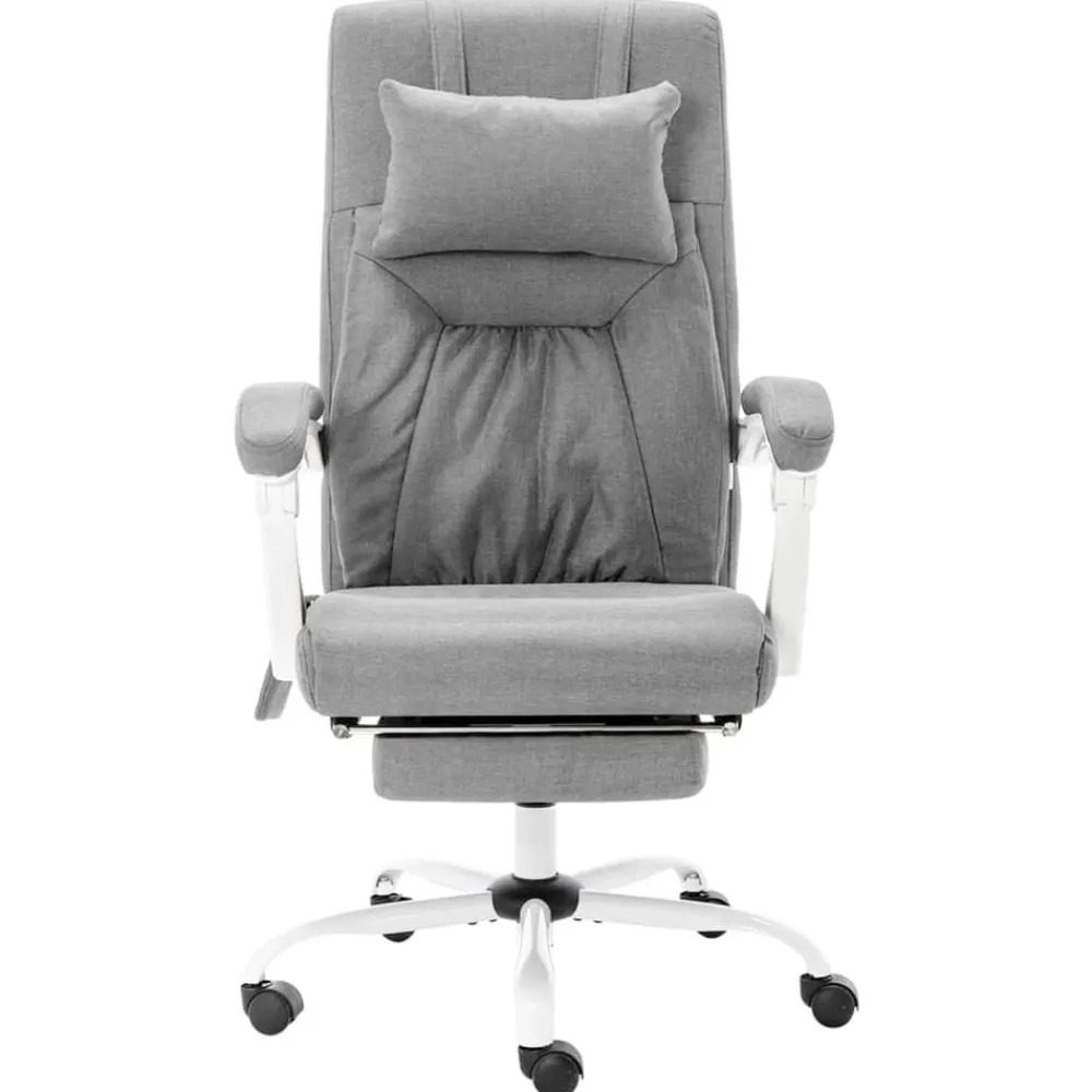 Meubles De Bureau-vidaXL Chaise de bureau de massage Tissu Gris