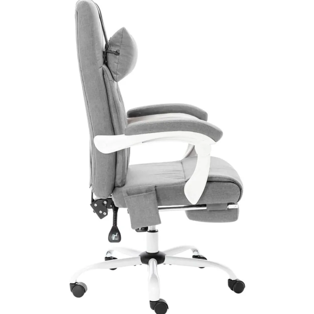 Meubles De Bureau-vidaXL Chaise de bureau de massage Tissu Gris