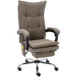Meubles De Bureau-vidaXL Chaise de bureau de massage Tissu Taupe