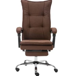 Meubles De Bureau-vidaXL Chaise de bureau de massage Tissu Marron