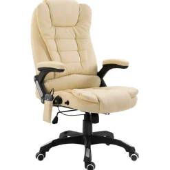 Meubles De Bureau-vidaXL Chaise de bureau de massage Crème Similicuir Crème