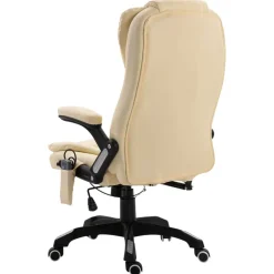 Meubles De Bureau-vidaXL Chaise de bureau de massage Crème Similicuir Crème