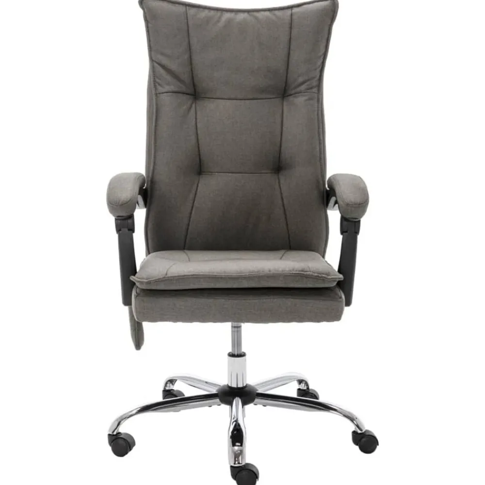 vidaXL Chaise de bureau de massage Tissu