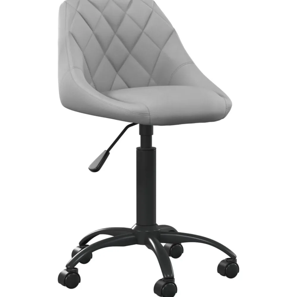 Meubles De Bureau-vidaXL Chaise de bureau Velours Gris clair