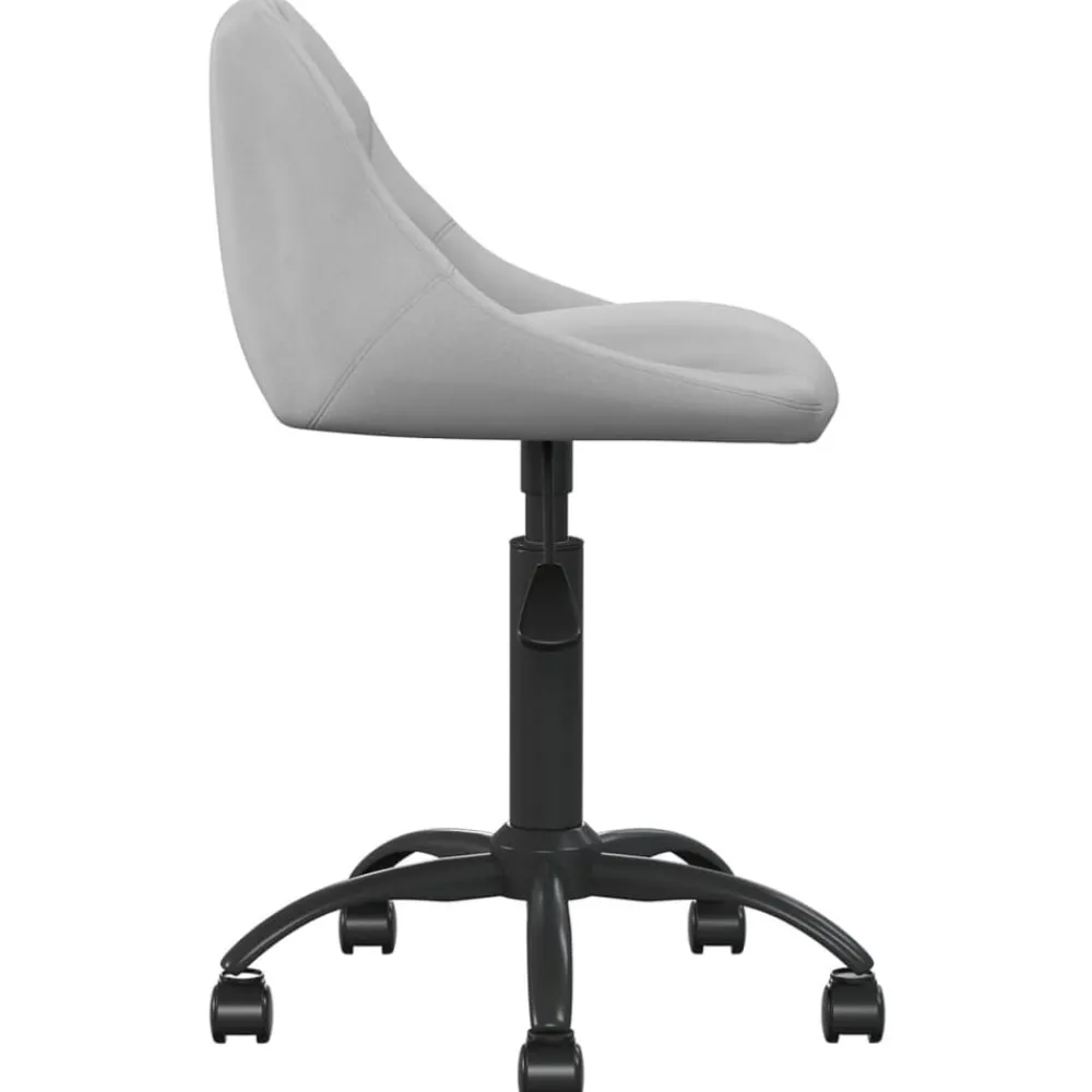 Meubles De Bureau-vidaXL Chaise de bureau Velours Gris clair