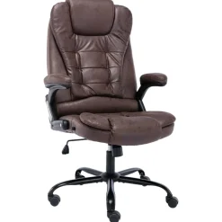 Meubles De Bureau-vidaXL Chaise de bureau similicuir daim Marron foncé
