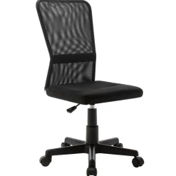 Meubles De Bureau-vidaXL Chaise de bureau 44x52x100 cm Tissu en maille Noir