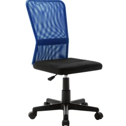 Meubles De Bureau-vidaXL Chaise de bureau 44x52x100 cm Tissu en maille Noir et bleu