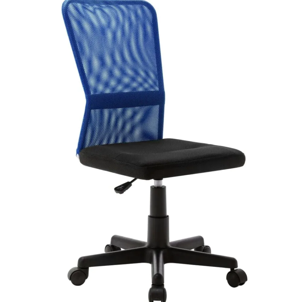 Meubles De Bureau-vidaXL Chaise de bureau 44x52x100 cm Tissu en maille Noir et bleu