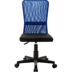 Meubles De Bureau-vidaXL Chaise de bureau 44x52x100 cm Tissu en maille Noir et bleu