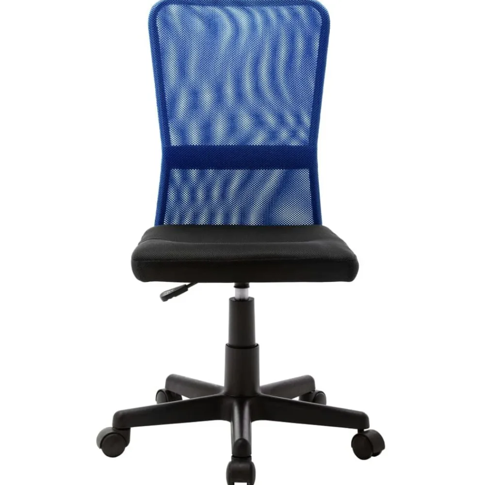 Meubles De Bureau-vidaXL Chaise de bureau 44x52x100 cm Tissu en maille Noir et bleu