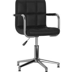 Meubles De Bureau-vidaXL Chaise de bureau pivotante Similicuir Noir