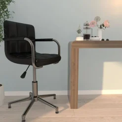 Meubles De Bureau-vidaXL Chaise de bureau pivotante Similicuir Noir