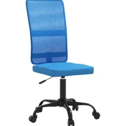 Meubles De Bureau-vidaXL Chaise de bureau réglable en hauteur tissu en maille Bleu