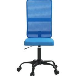 Meubles De Bureau-vidaXL Chaise de bureau réglable en hauteur tissu en maille Bleu