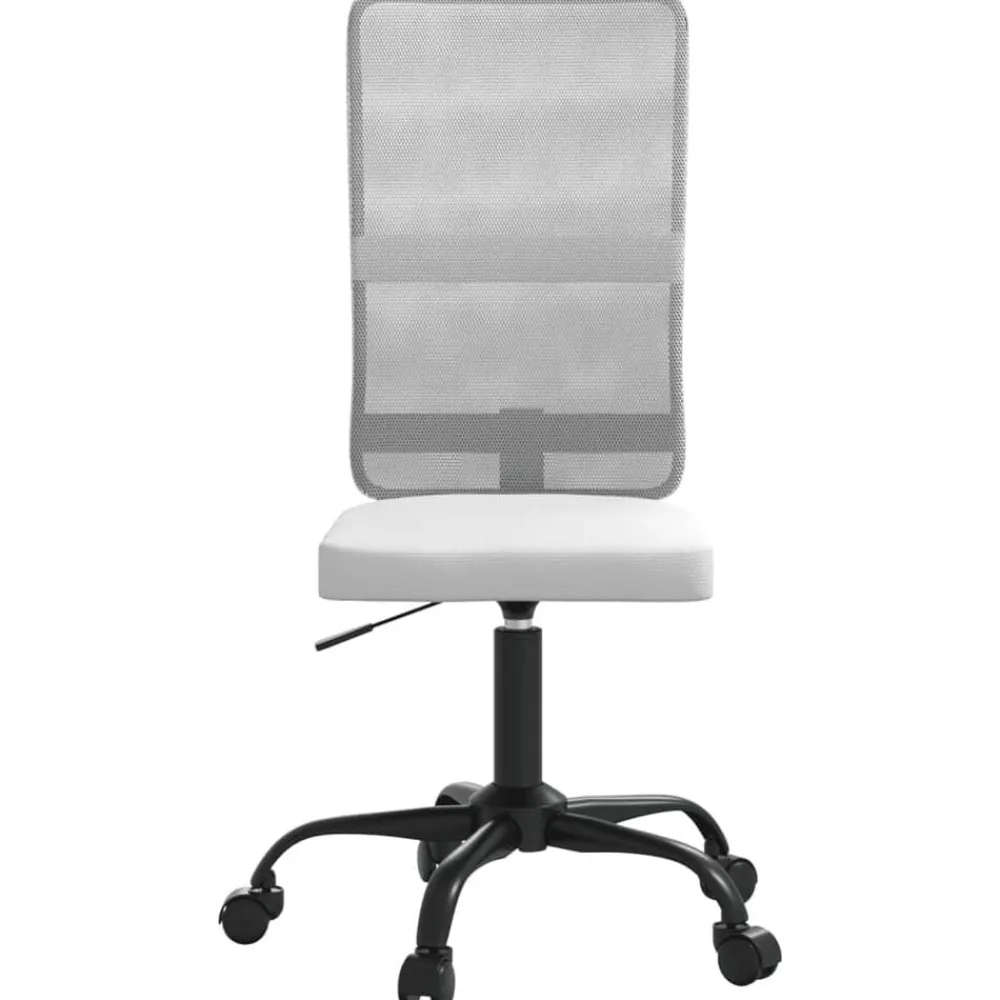 Meubles De Bureau-vidaXL Chaise de bureau réglable en hauteur tissu en maille Blanc