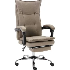 Meubles De Bureau-vidaXL Chaise de bureau Tissu Taupe