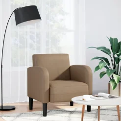 Fauteuils Et Chaises-vidaXL Chaise de canapé avec accoudoirs noir 54 cm Cappuccino