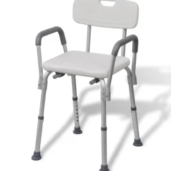 vidaXL Chaise de douche Aluminium Blanc