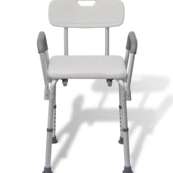 vidaXL Chaise de douche Aluminium Blanc