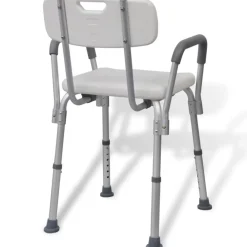 vidaXL Chaise de douche Aluminium Blanc
