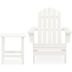 vidaXL Chaise de jardin Adirondack avec table Bois de sapin