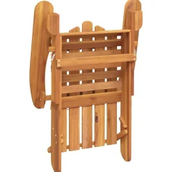vidaXL Chaise de jardin Adirondack et repose-pieds bois massif acacia