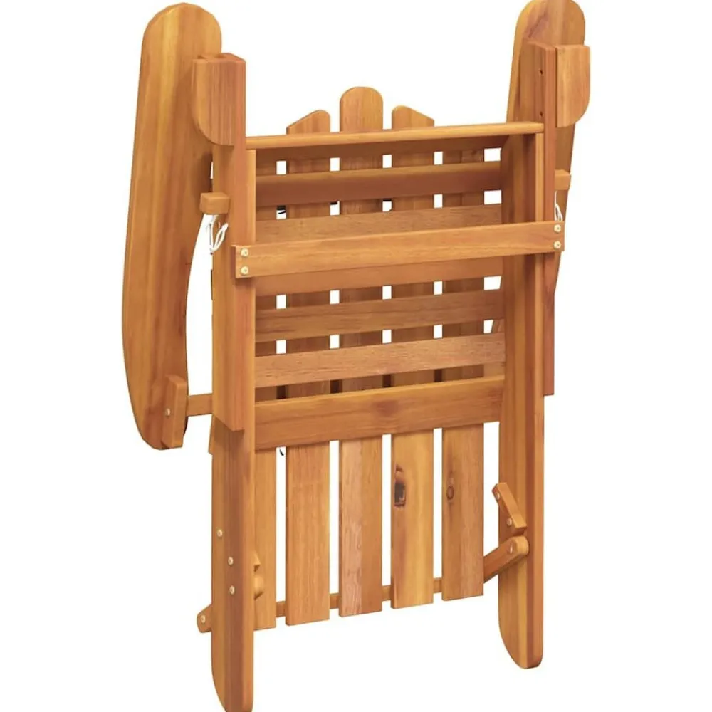 Mobilier De Jardin-vidaXL Chaise de jardin Adirondack avec coussins bois massif d'acacia Marron et gris