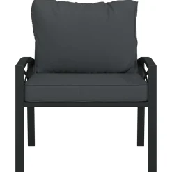 Mobilier De Jardin-vidaXL Chaise de jardin avec coussins 68x76x79 cm acier Gris