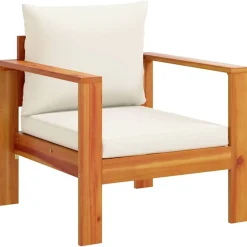 vidaXL Chaise de jardin avec coussins bois massif d'acacia
