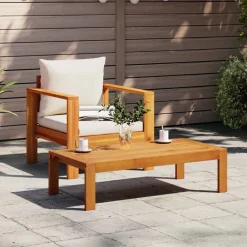 vidaXL Chaise de jardin avec coussins bois massif d'acacia