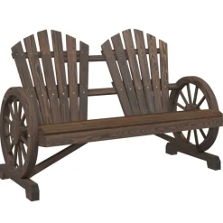 vidaXL Chaise de jardin Adirondack 2 places bois de sapin massif