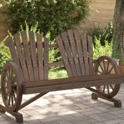 vidaXL Chaise de jardin Adirondack 2 places bois de sapin massif