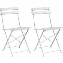 vidaXL Chaise de jardin pliante 2 pcs 42 x 46 x 82cm Métal