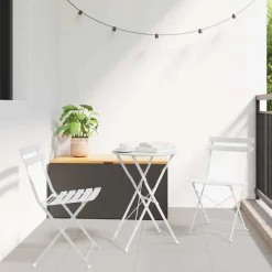 vidaXL Chaise de jardin pliante 2 pcs 42 x 46 x 82cm Métal