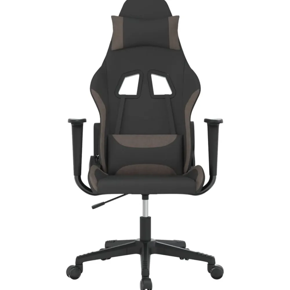 Fauteuils Et Chaises-vidaXL Chaise de jeu Tissu Noir et taupe