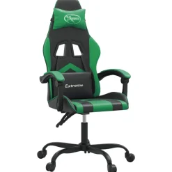 Fauteuils Et Chaises-vidaXL Chaise de jeu Similicuir Noir et vert