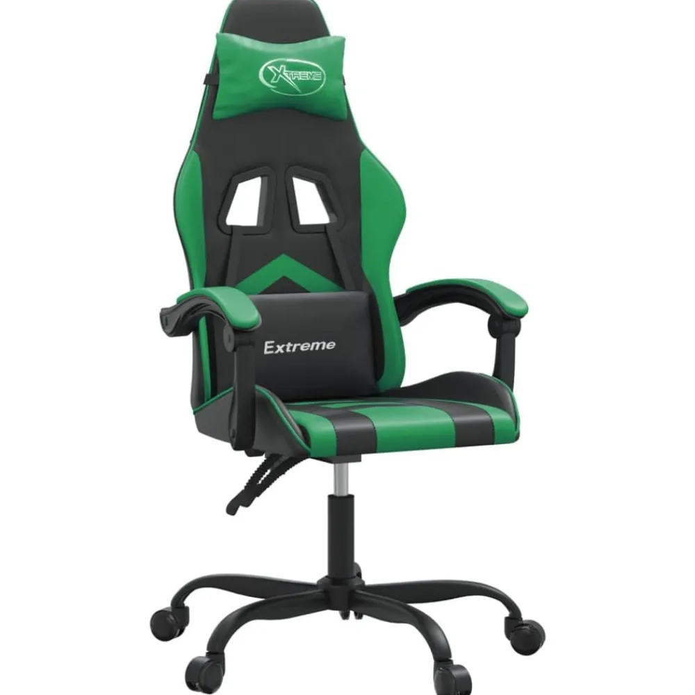 Fauteuils Et Chaises-vidaXL Chaise de jeu Similicuir Noir et vert