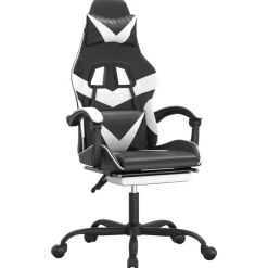 vidaXL Chaise de jeu pivotante et repose-pied Similicuir